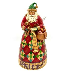 Jim Shore Heartwood Creek 2005 “He Knows”Naughty Nice Santa